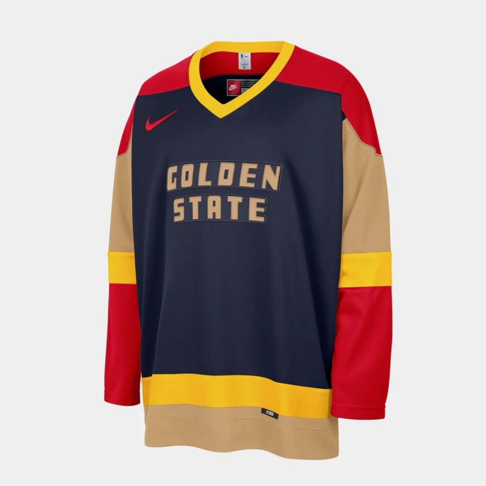 Nike Golden State Navy and Red hockey Jersey